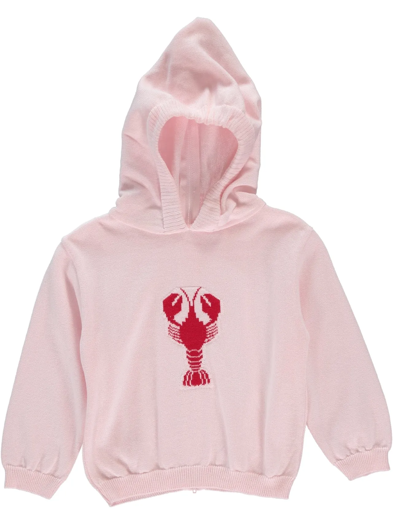 20045-Kickin Crawfish Zip Back Pink Baby Sweater