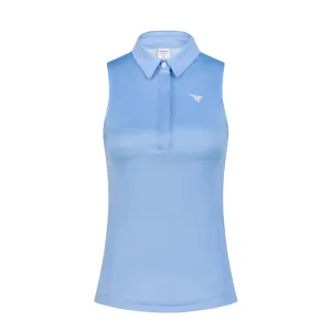 Aguila Women’s Sleeveless Golf Polo – Sky Blue Performance Shirt