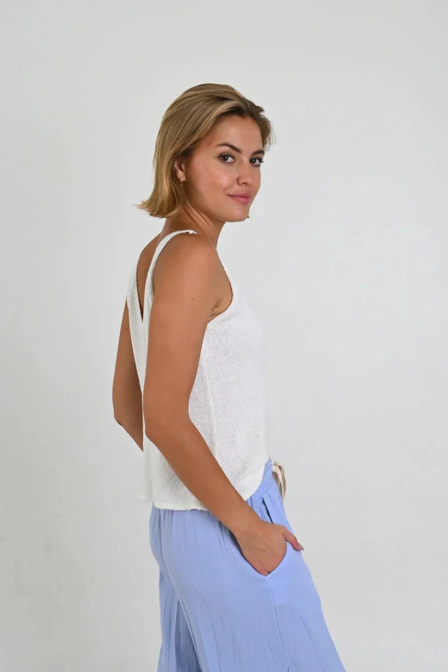 Alice Off White Knit Tank