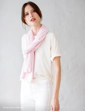 Australian Superfine Merino Wrap - Pale Pink