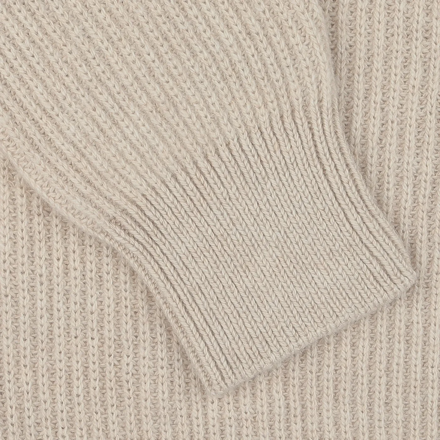 Beige Melange Wool Cashmere Cardigan