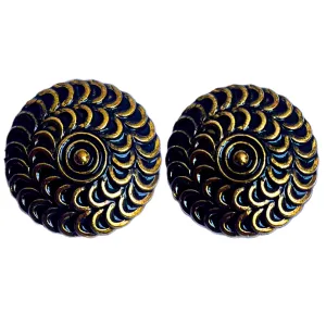 Black & Golden Designer Metal Buttons