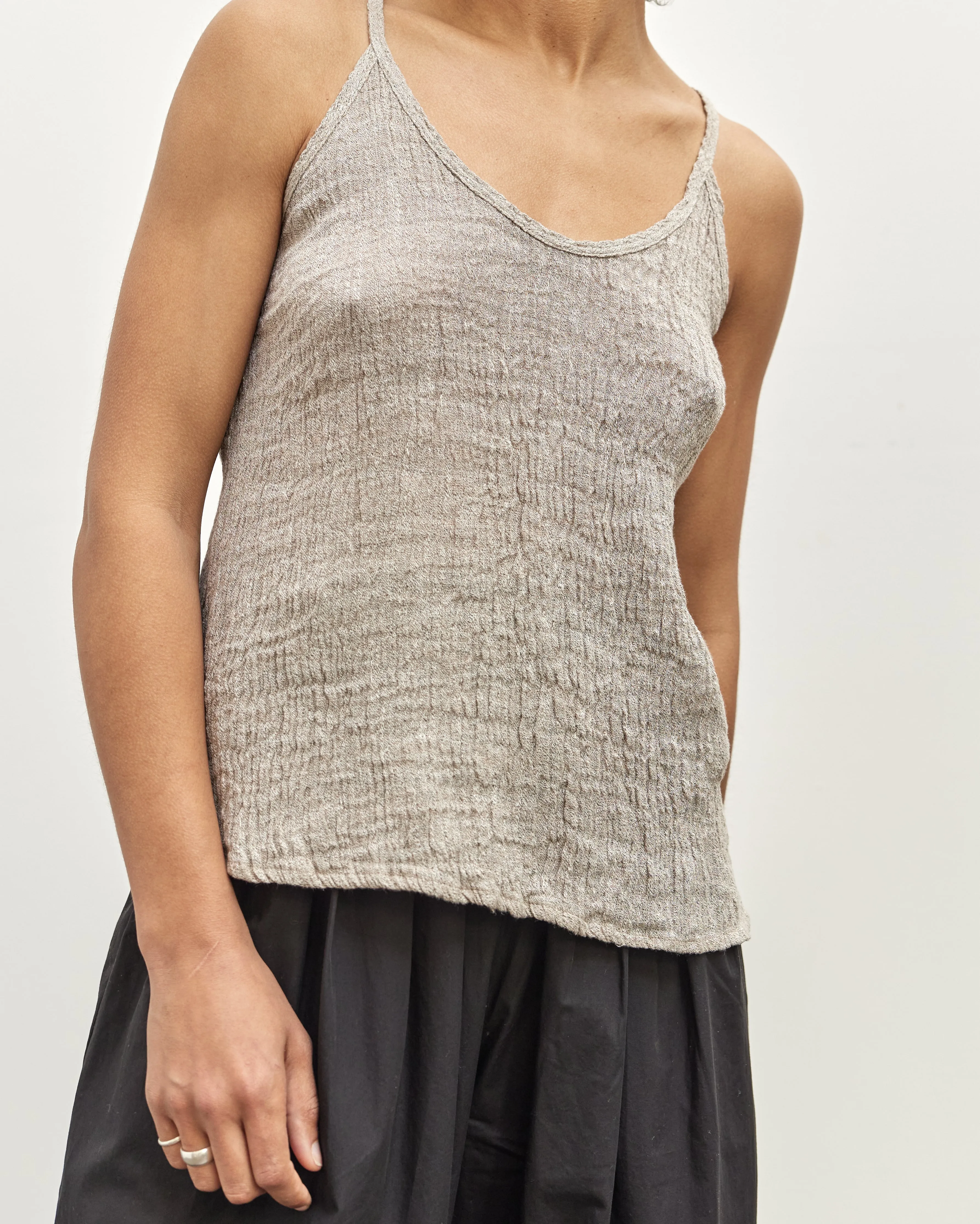 Black Crane Textured Cami, Ash