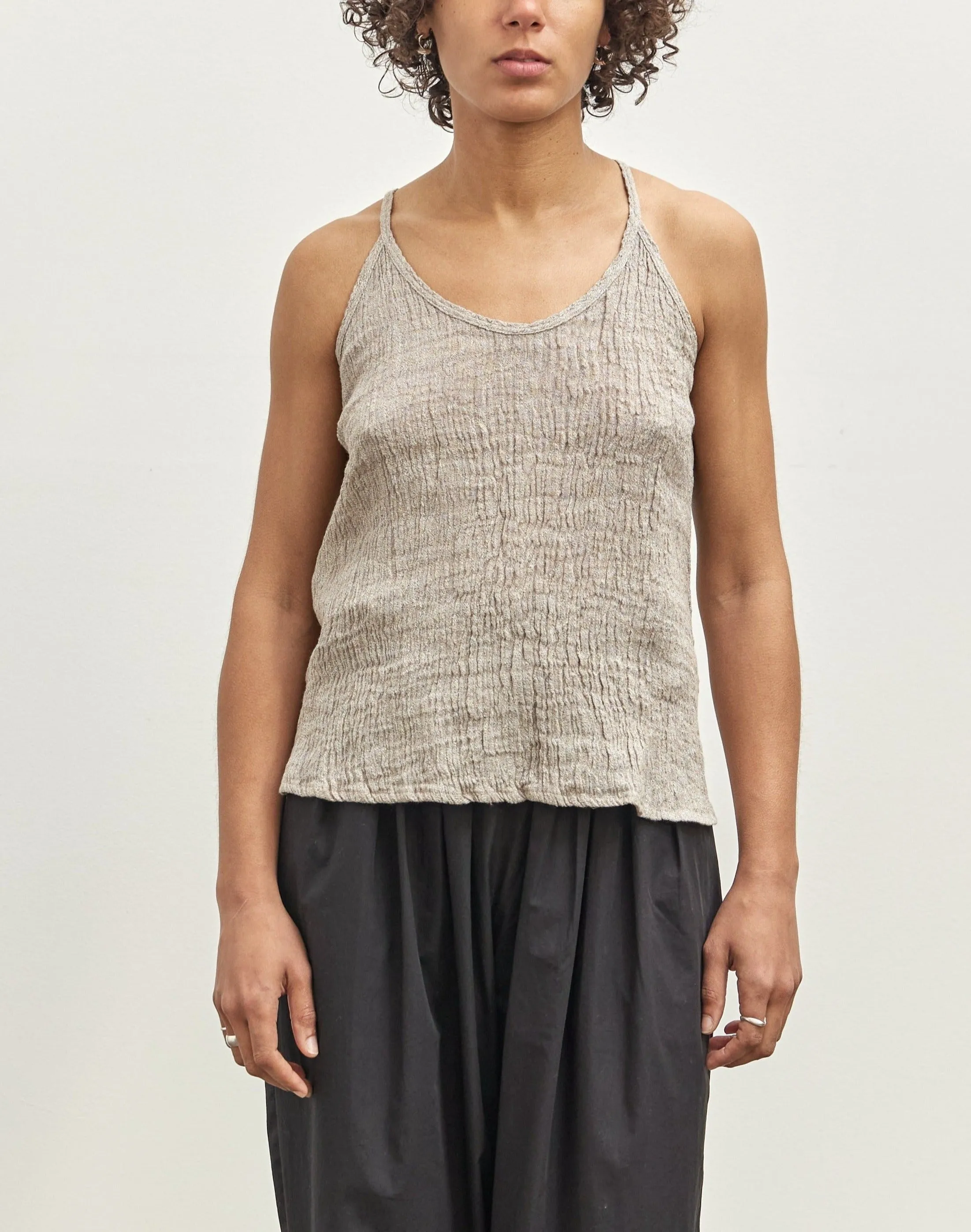 Black Crane Textured Cami, Ash