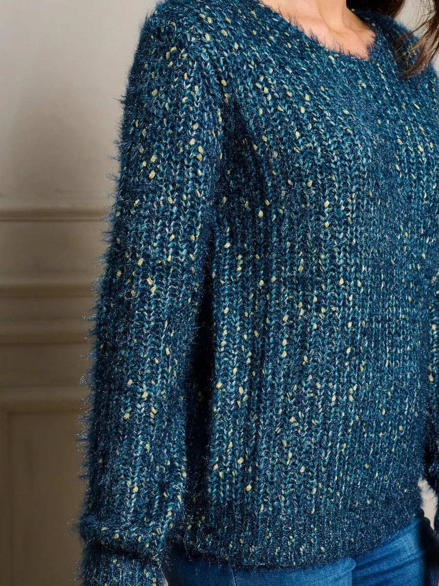 Blue shimmer sweater