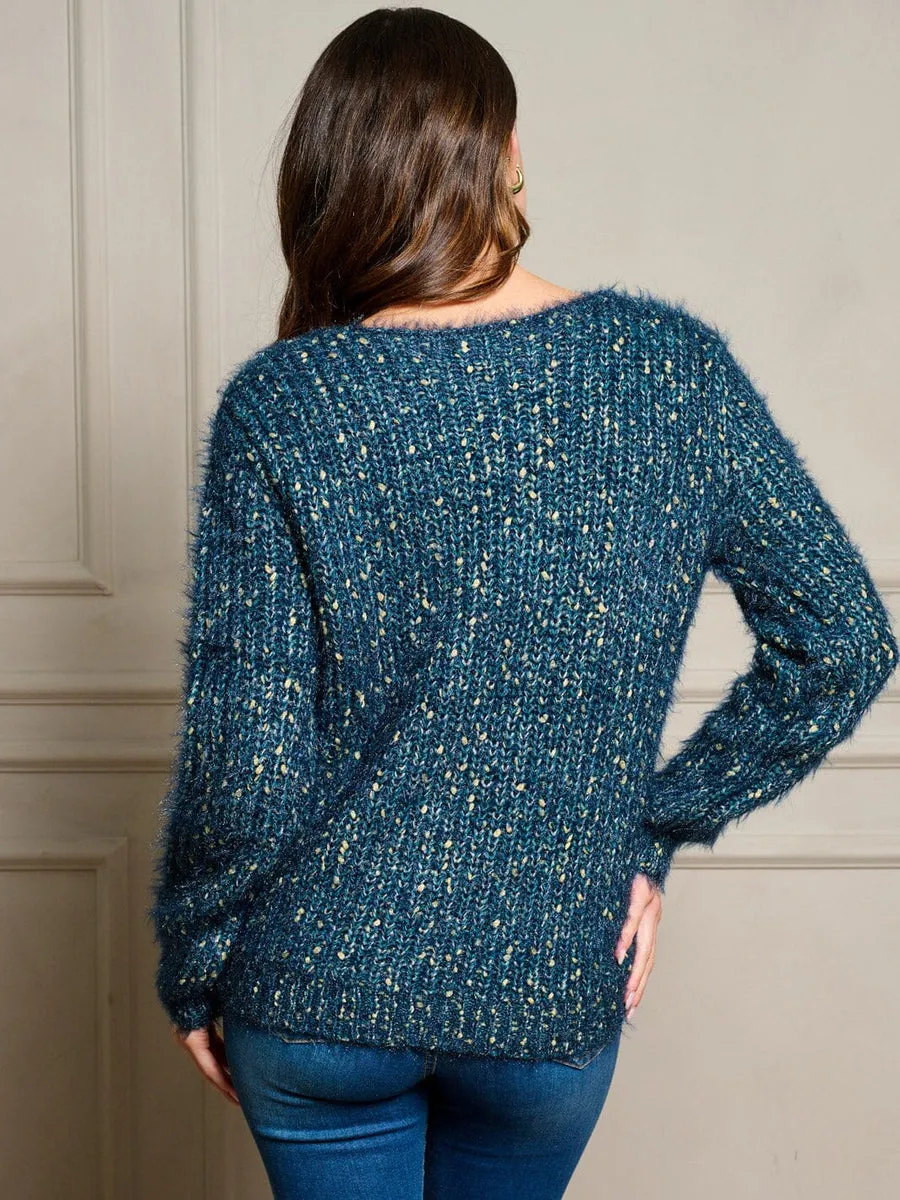 Blue shimmer sweater