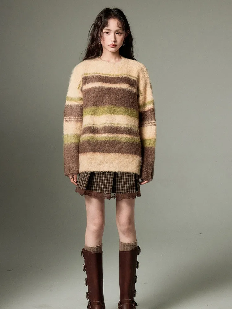 Border Soft And Waxy Loose Sweater