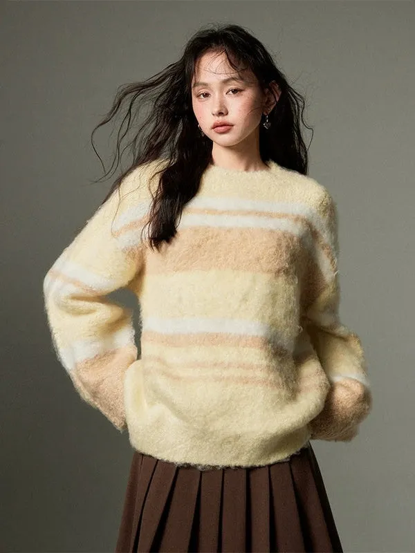 Border Soft And Waxy Loose Sweater