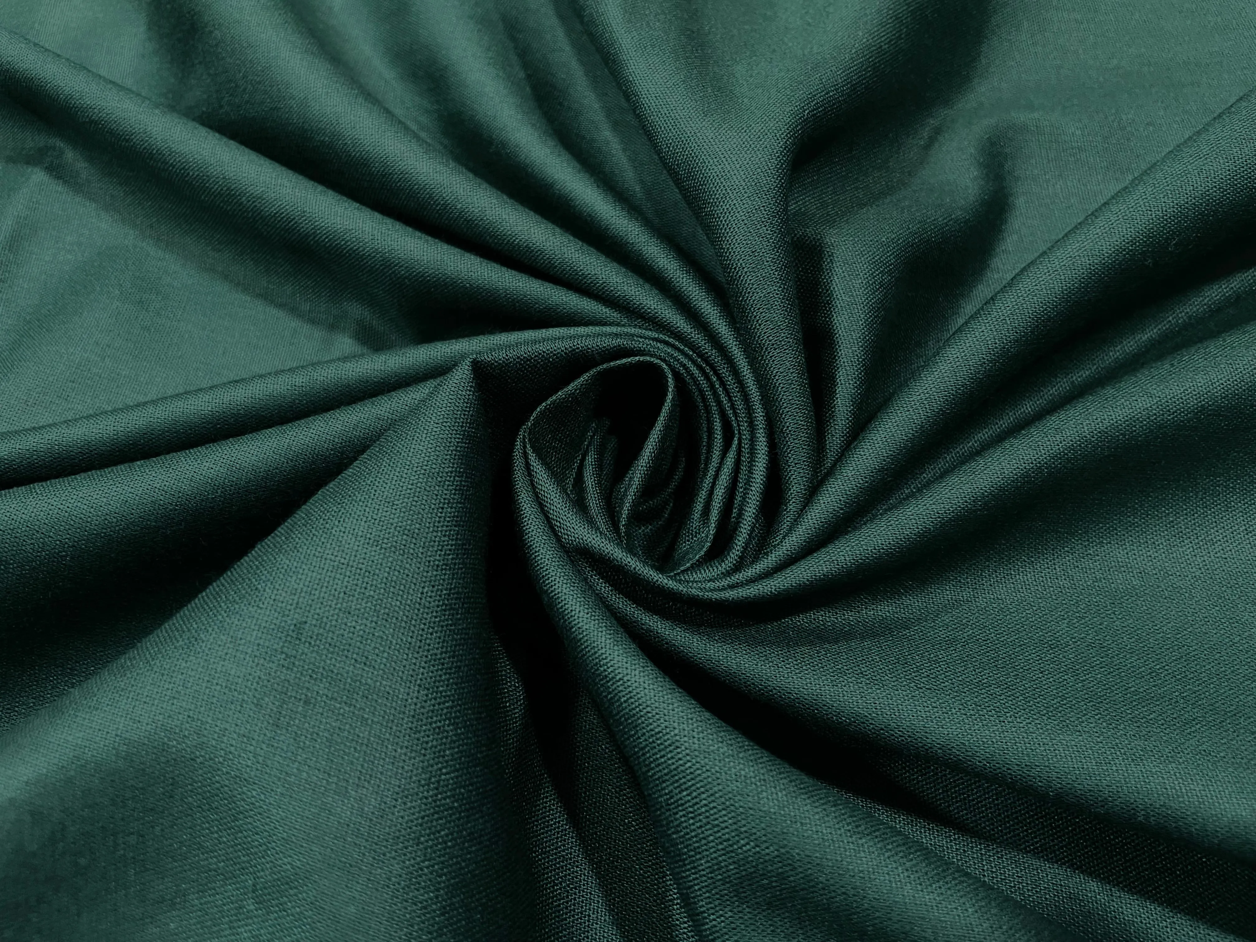 Bottle Green Plain Soft Cotton Rayon Fabric