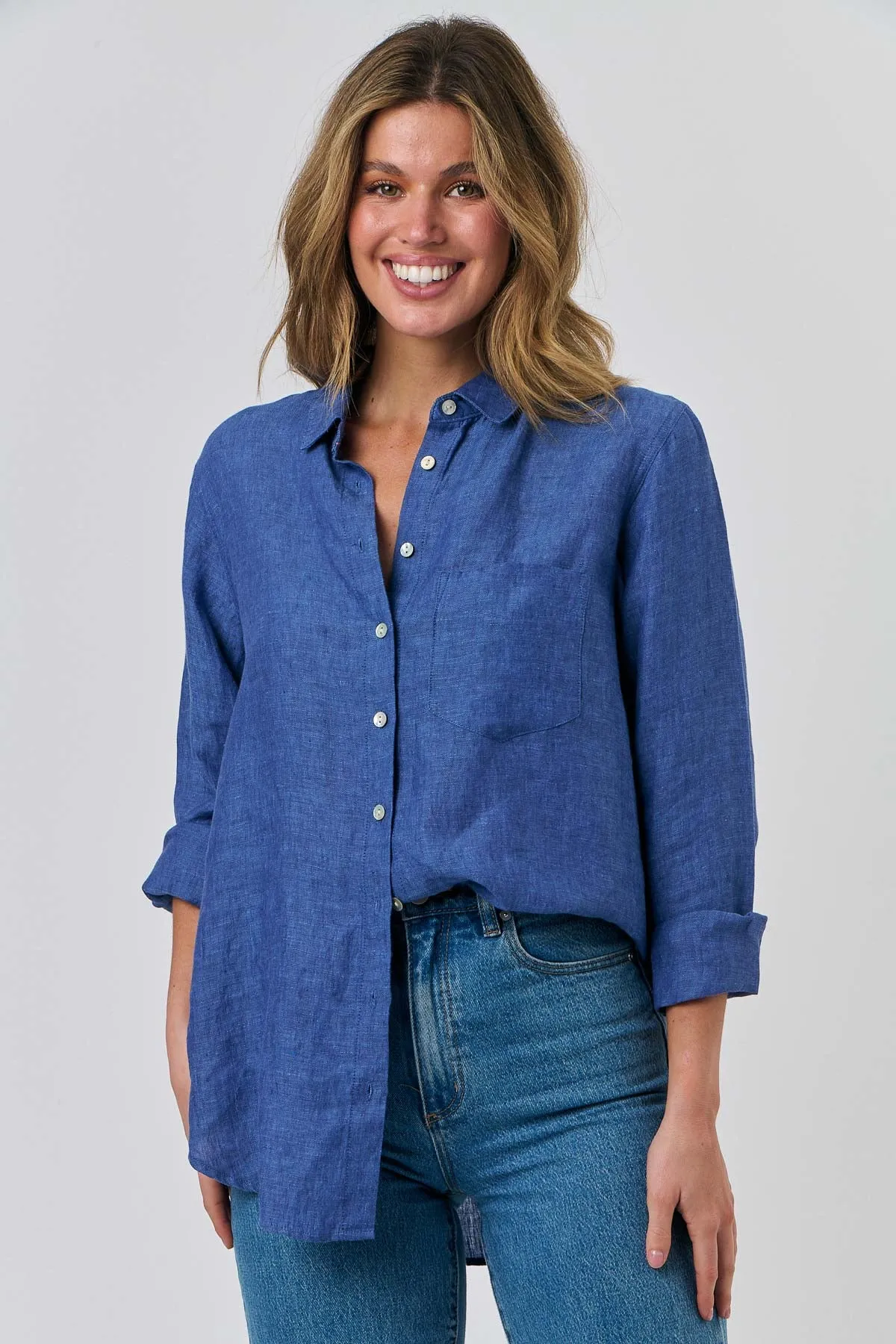 Boyfriend Linen Shirt - Nuit