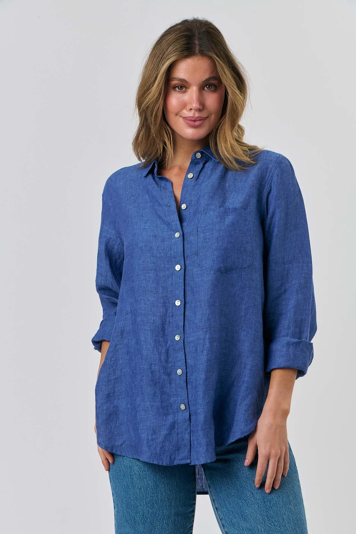 Boyfriend Linen Shirt - Nuit