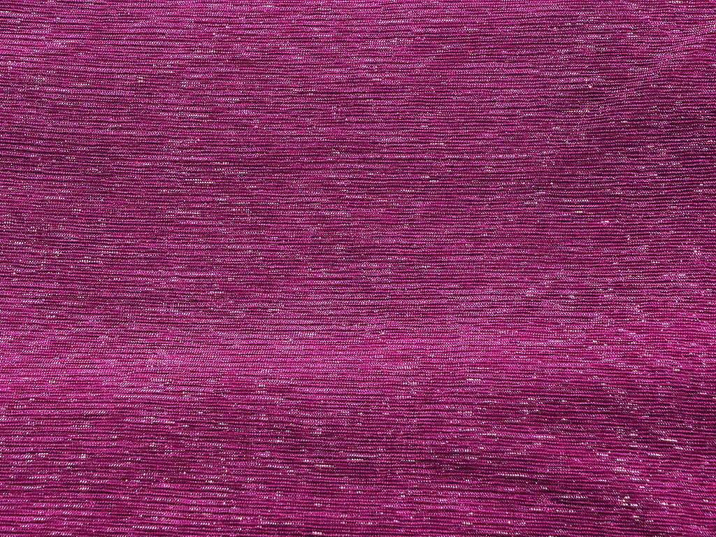 Bright Violet Plain Crushed Shimmer Terylene Mesh Net Fabric