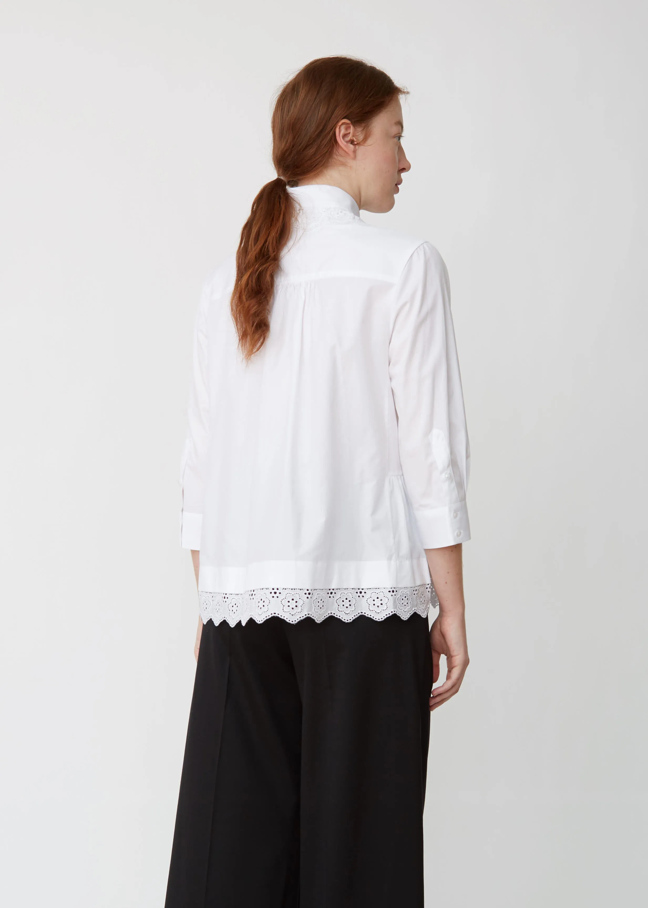 Broderie Anglaise Long Sleeve Shirt