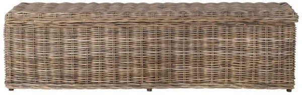 CAIUS WICKER BENCH WITH STORAGE