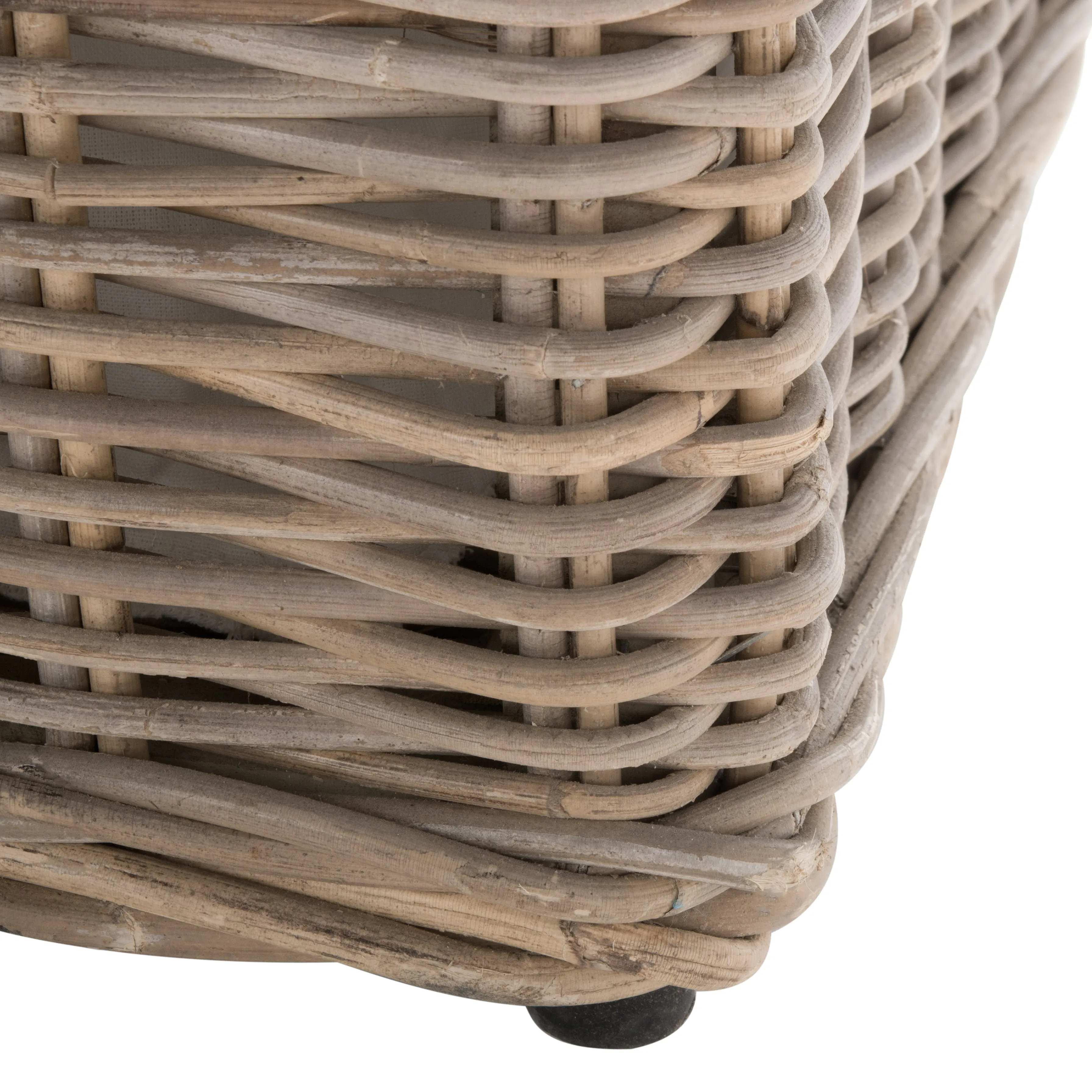 CAIUS WICKER BENCH WITH STORAGE