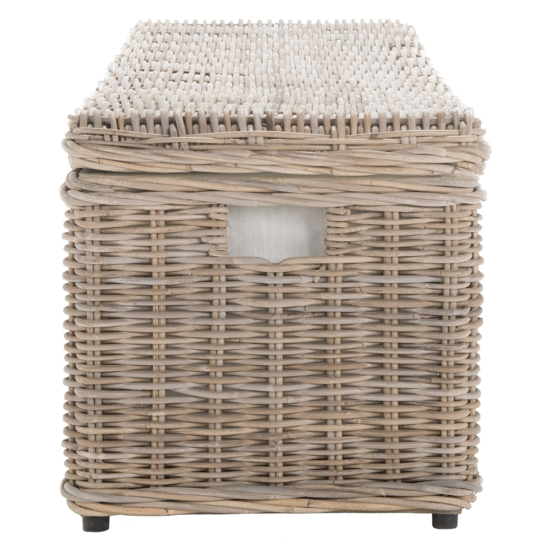 CAIUS WICKER BENCH WITH STORAGE