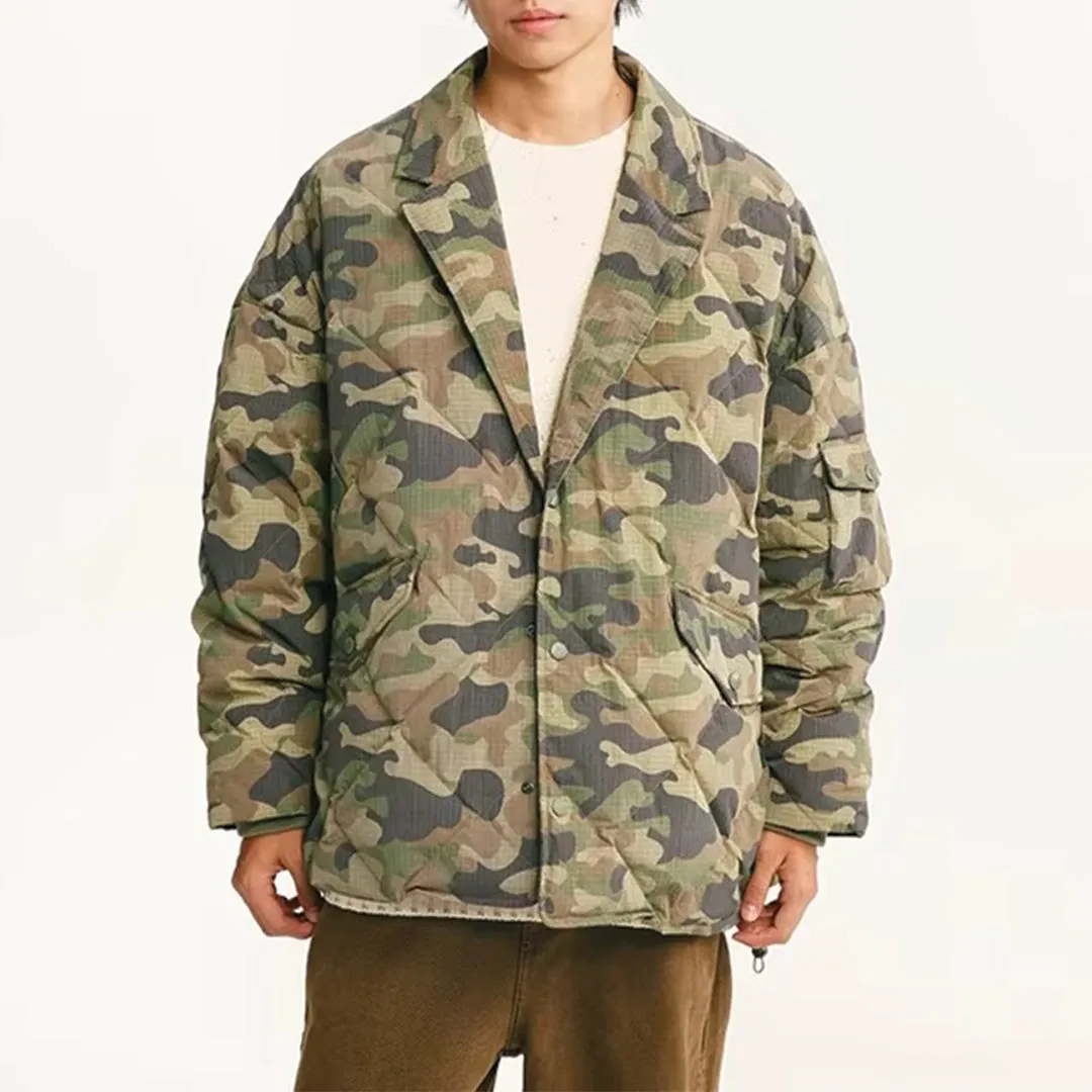 Camouflage Puffer Blazer