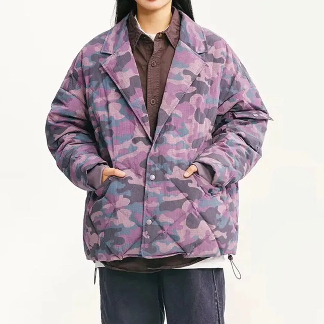 Camouflage Puffer Blazer