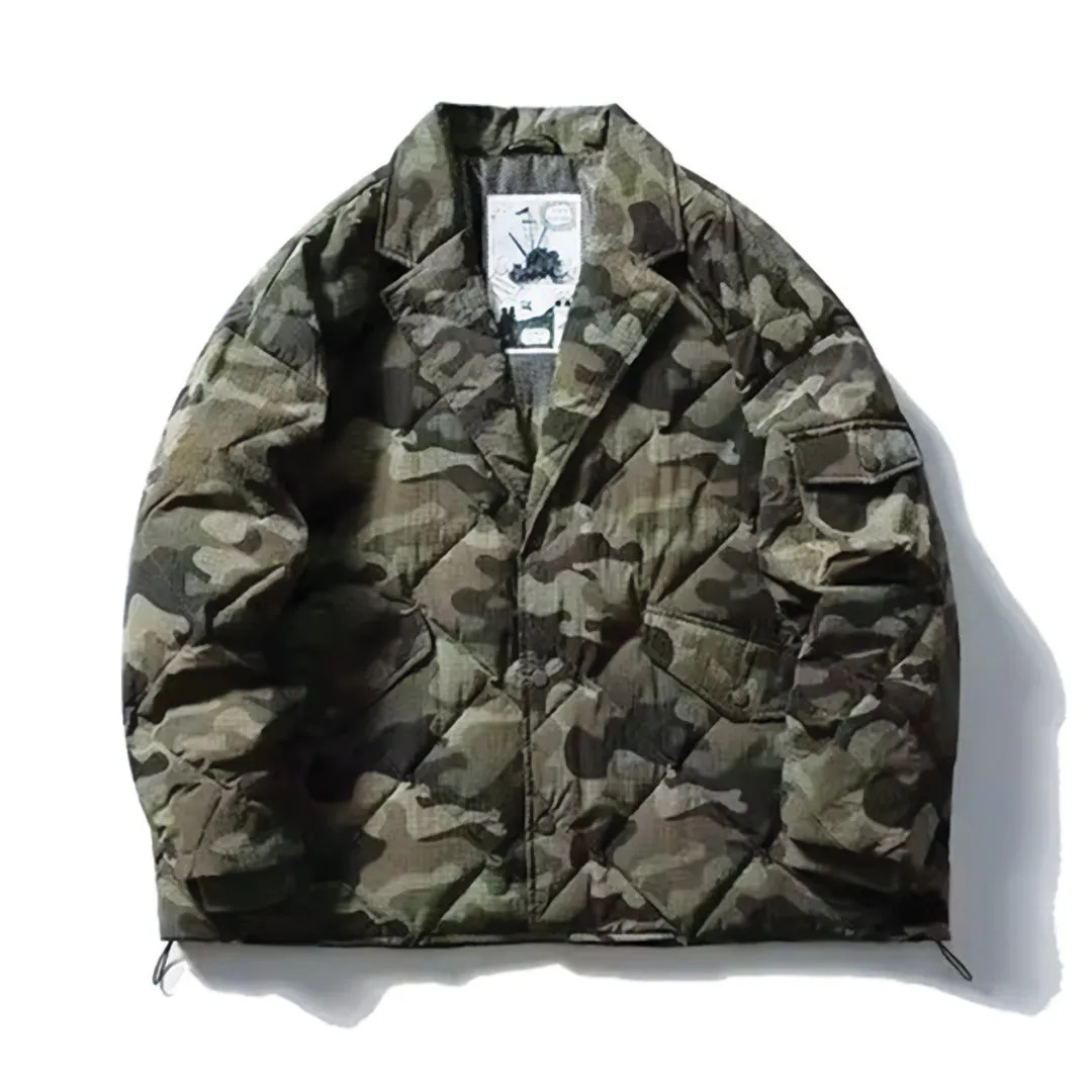 Camouflage Puffer Blazer