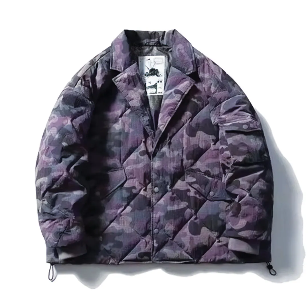 Camouflage Puffer Blazer