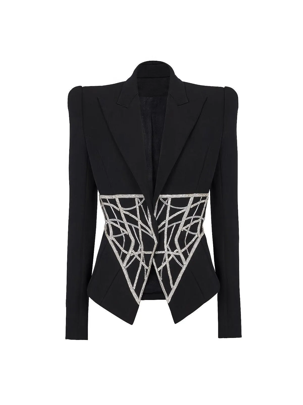 Chic Igor Long Sleeve Blazer with Stunning Embellishments