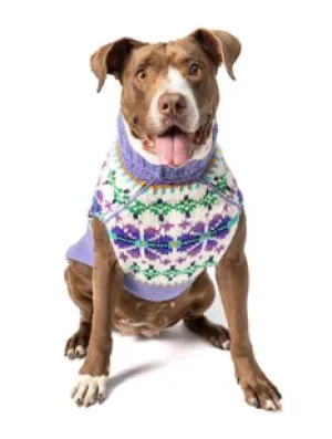 Chilly Dog Lavender Flowers Wool Sweater