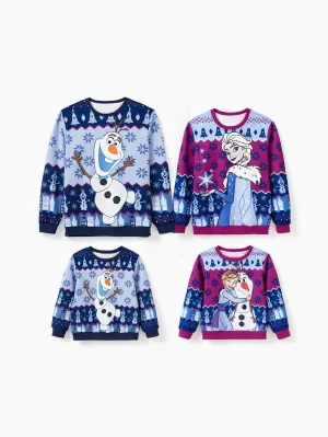 Christmas Elsa Anna Olaf Snowflake Pattern Top Set