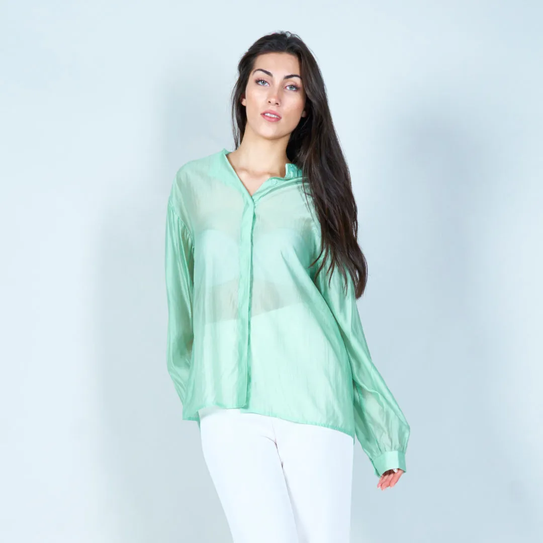 Classic button-down blouse wholesale