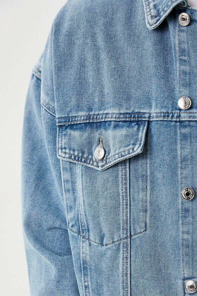 Contemporary Casual Denim Jacket