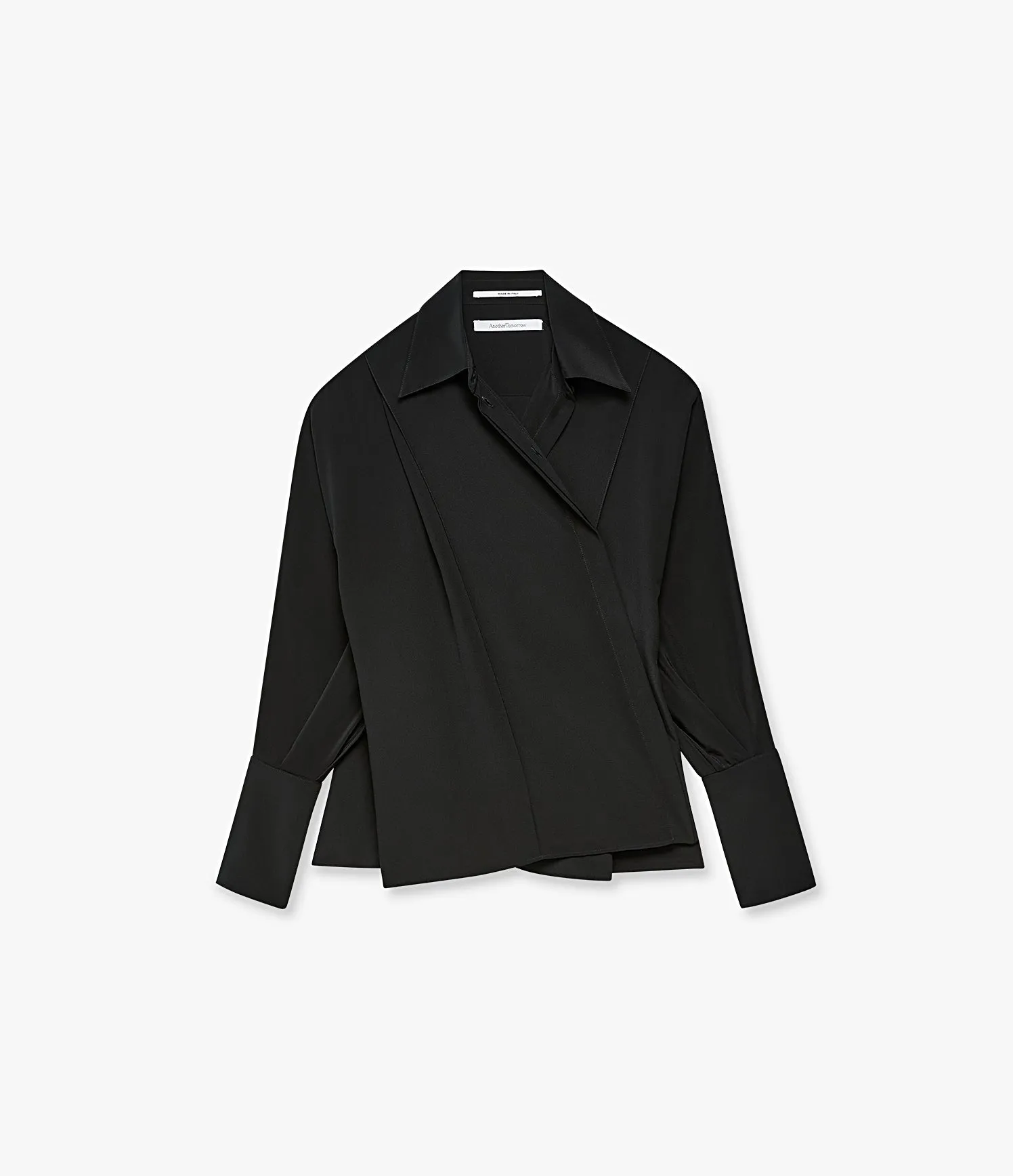 Convertible Pleated Wrap Shirt