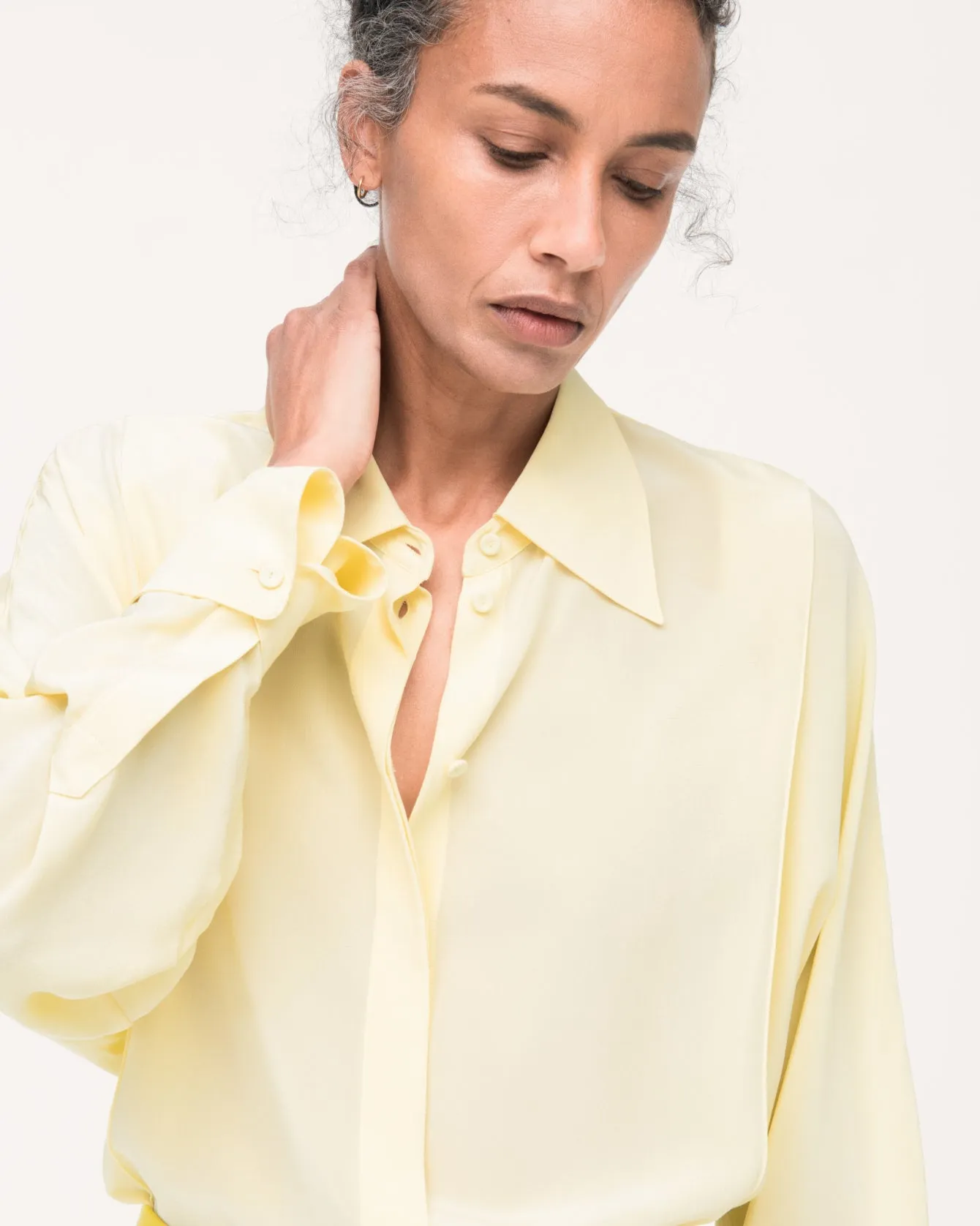 Convertible Pleated Wrap Shirt