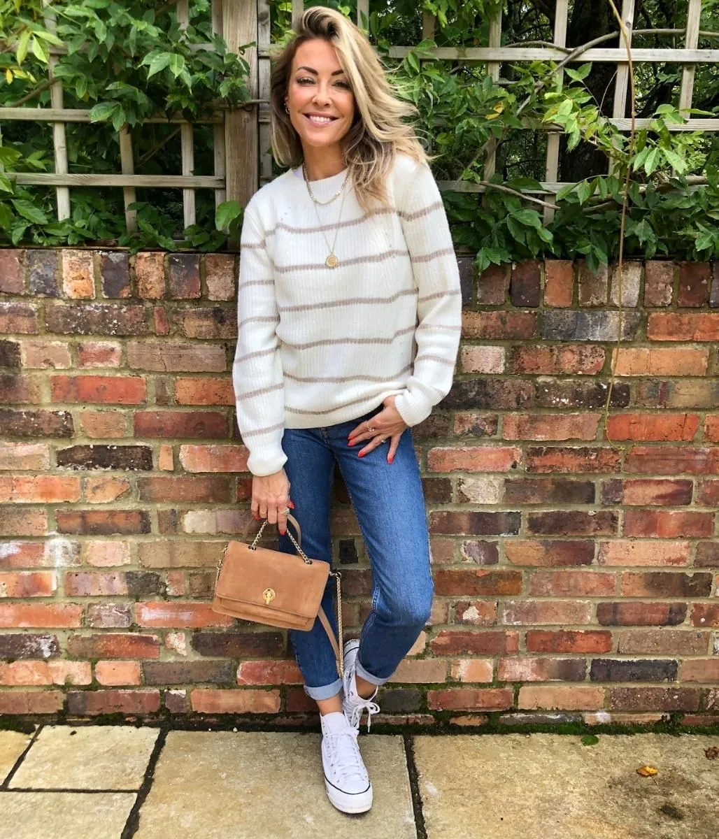 Cream & Camel Stripe Jumper