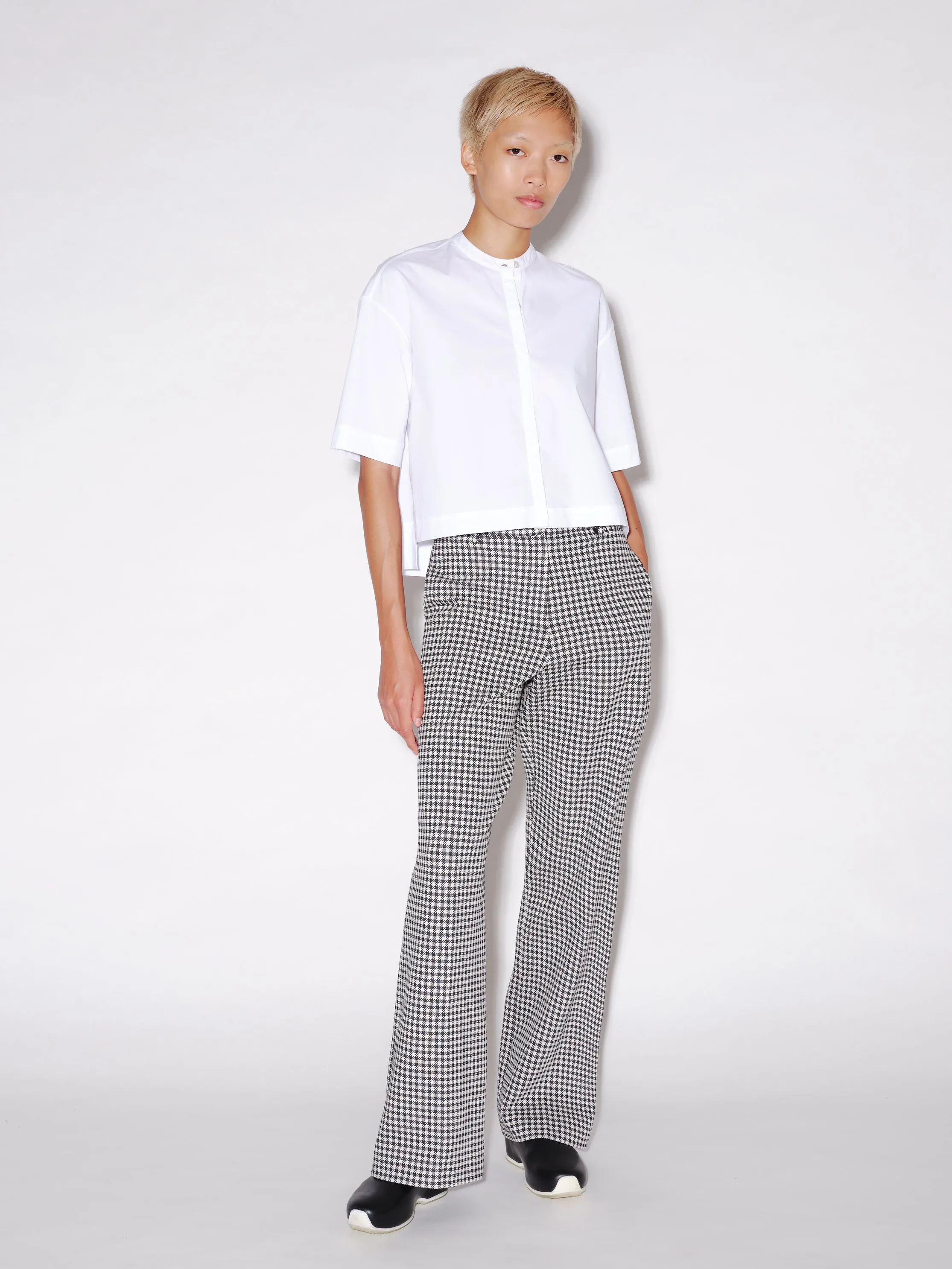 CROPPED OVERSIZED SHIRT - SOLID POPLIN