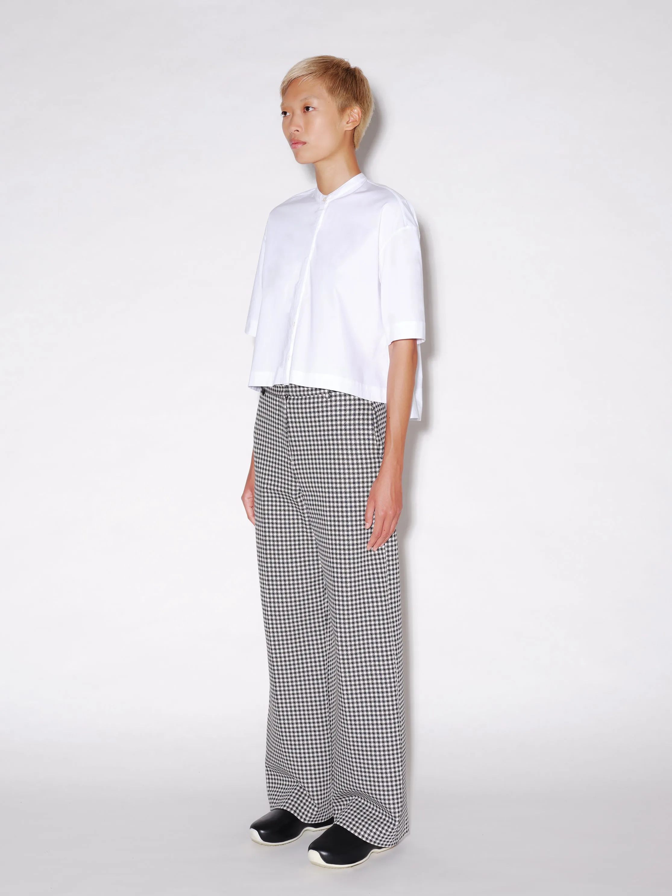 CROPPED OVERSIZED SHIRT - SOLID POPLIN