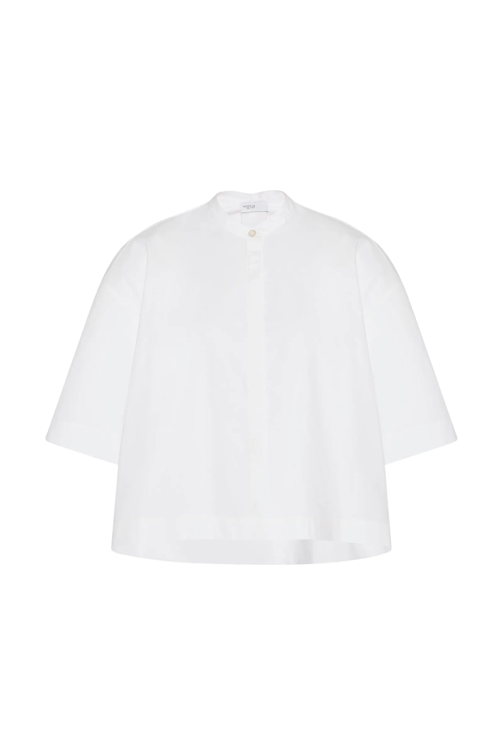 CROPPED OVERSIZED SHIRT - SOLID POPLIN