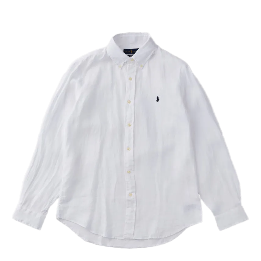 Custom Fit Linen Shirt White