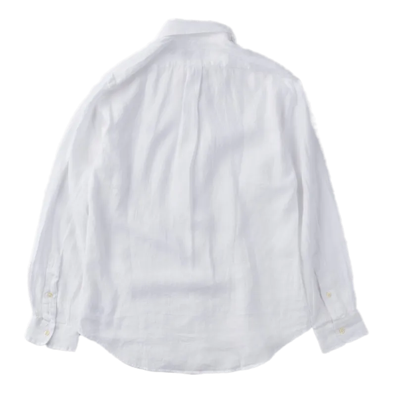 Custom Fit Linen Shirt White