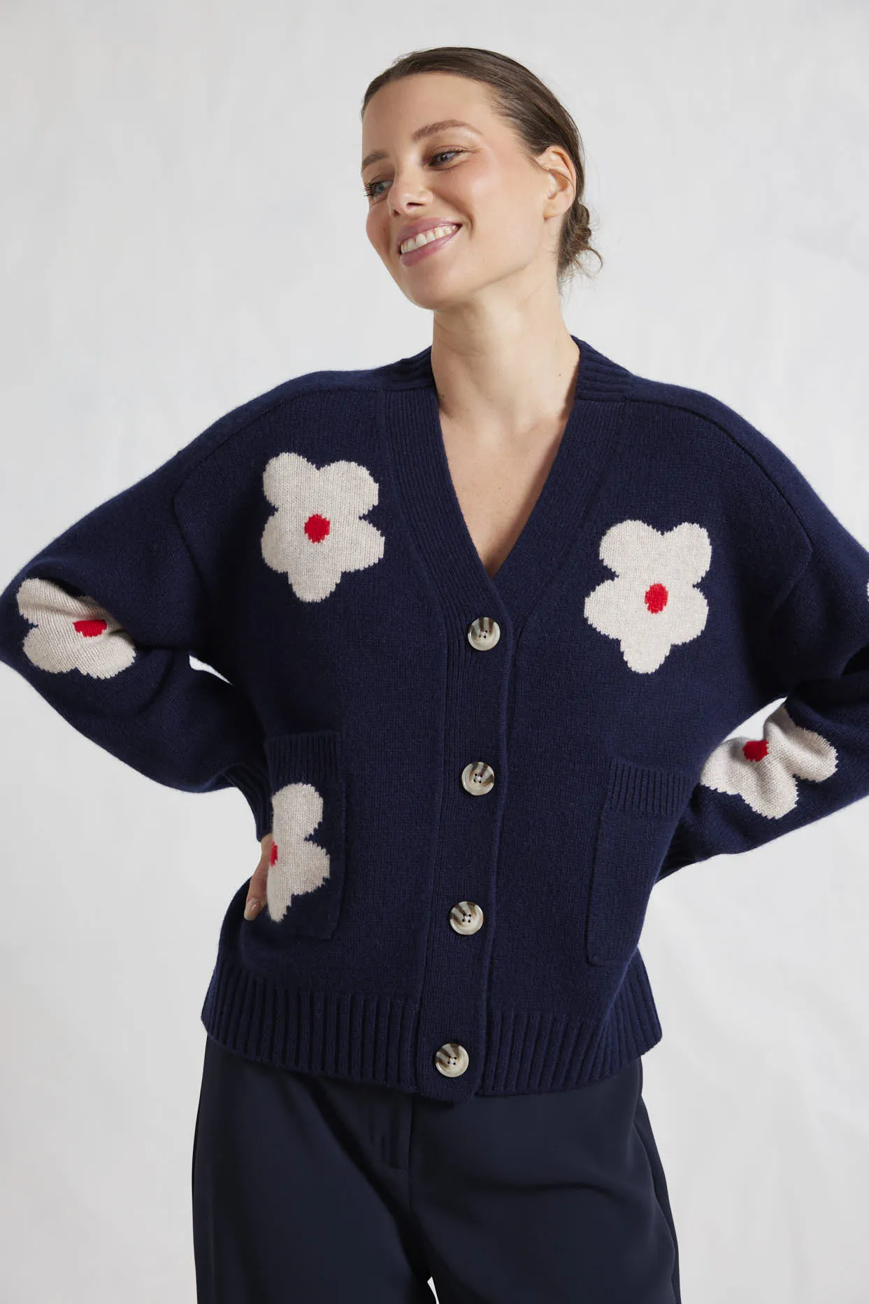 Daisy Cardi in Officer Navy