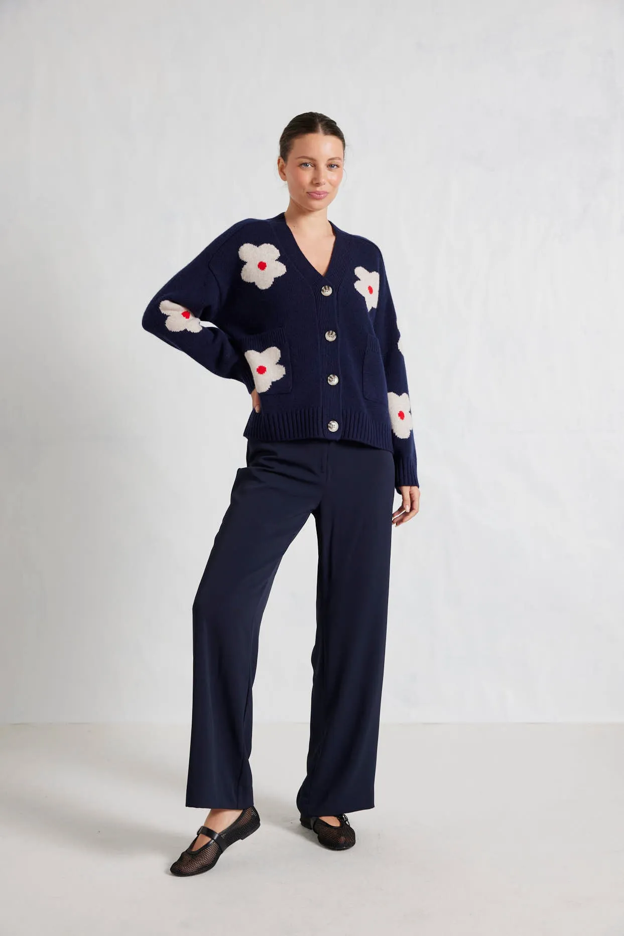 Daisy Cardi in Officer Navy