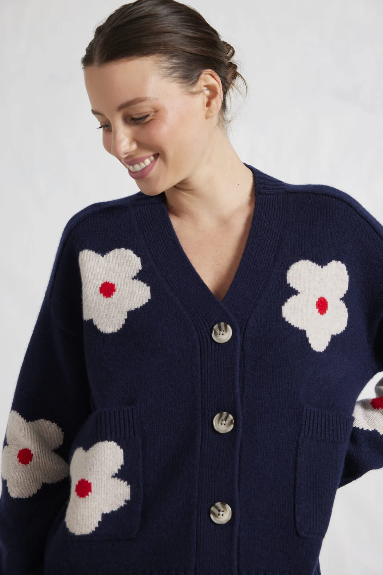 Daisy Cardi in Officer Navy