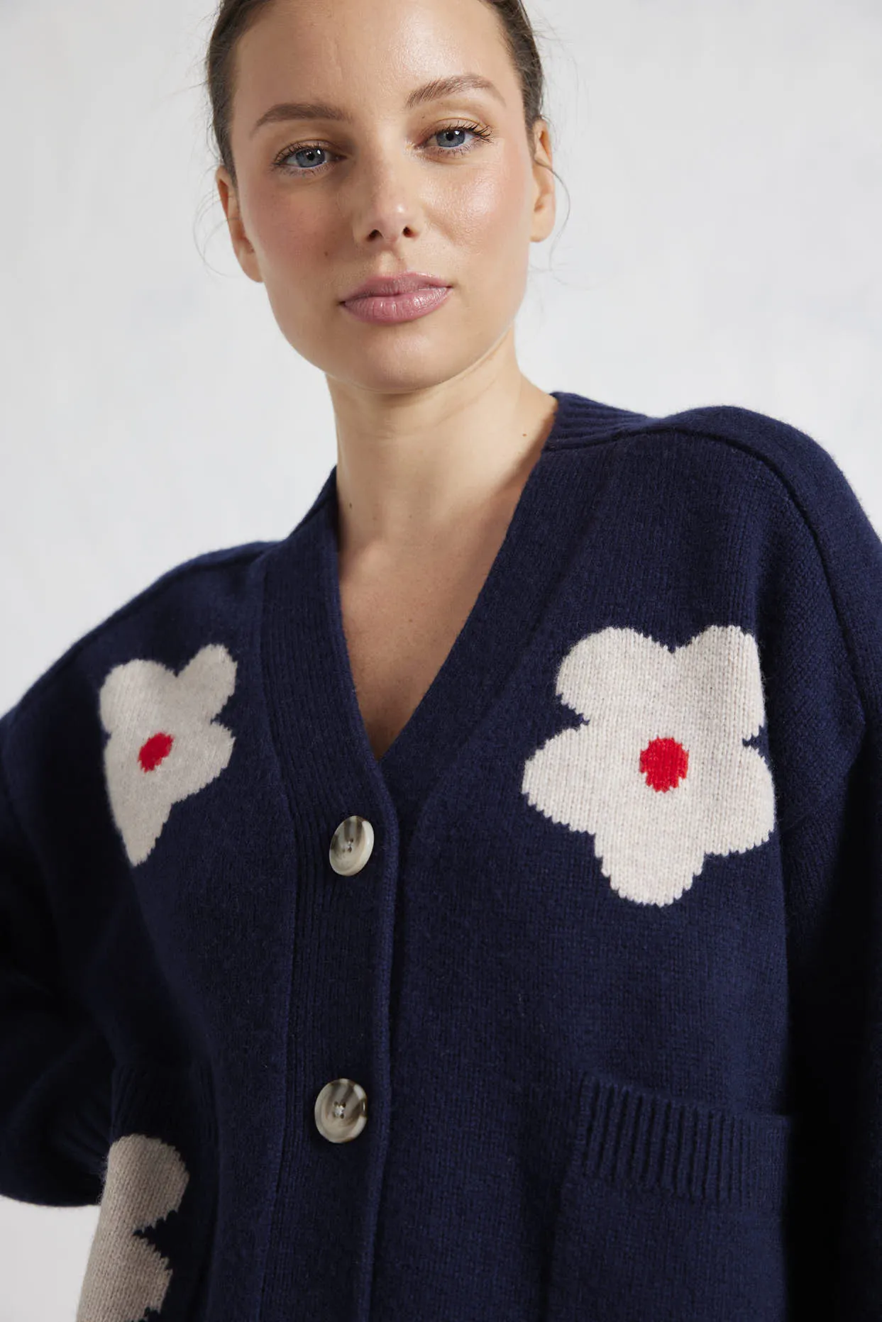 Daisy Cardi in Officer Navy