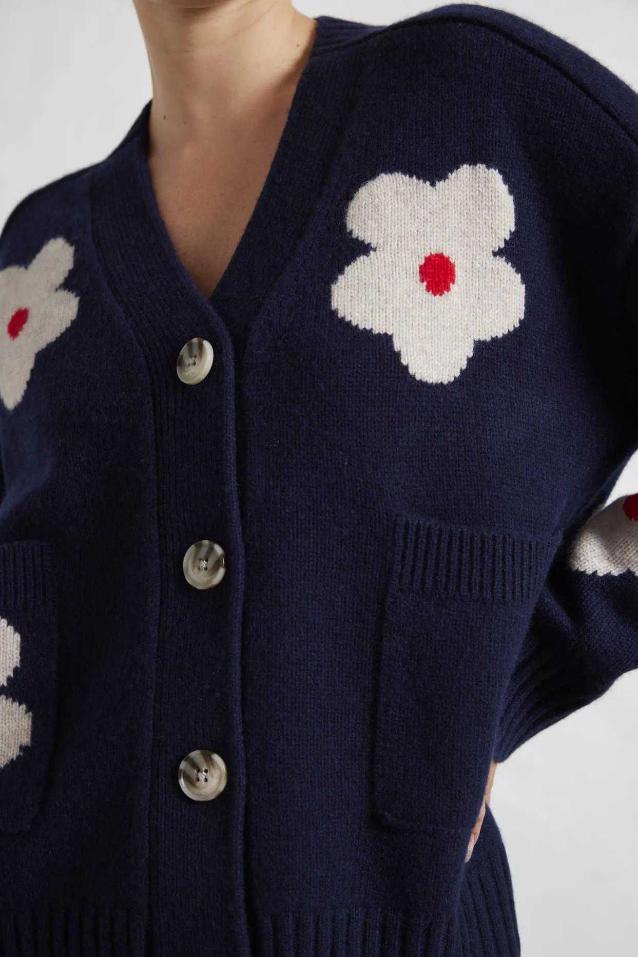 Daisy Cardi in Officer Navy