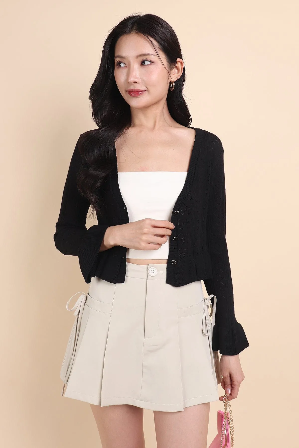 DANNI FLAIR CARDIGAN IN BLACK