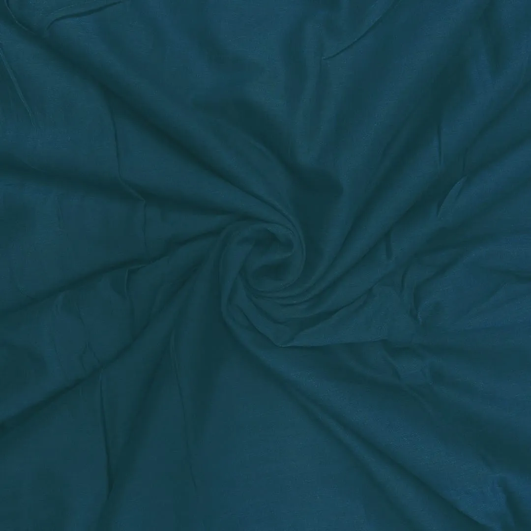 Dark Teal Plain Mul-Mul Cotton Fabric