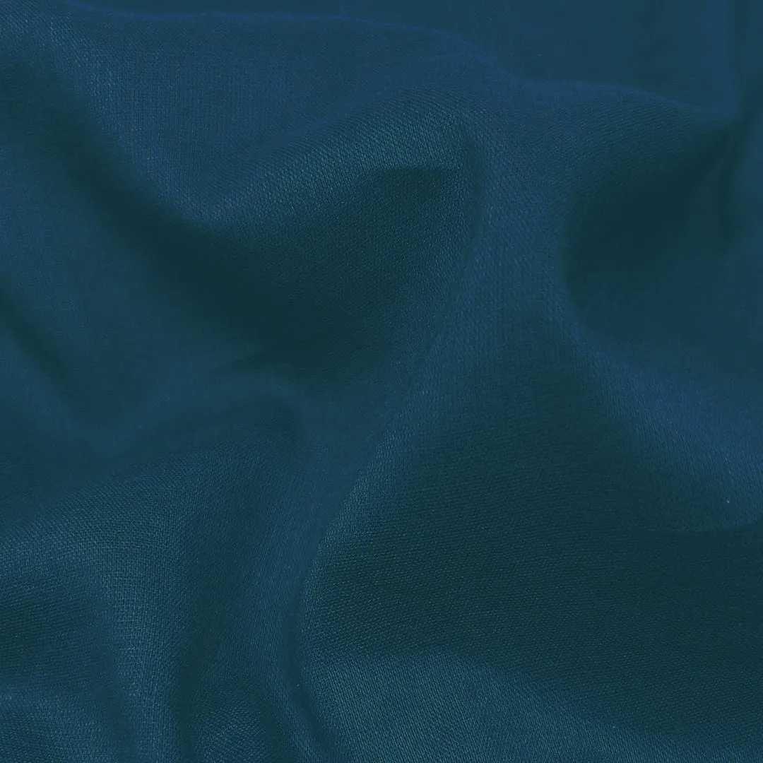 Dark Teal Plain Mul-Mul Cotton Fabric