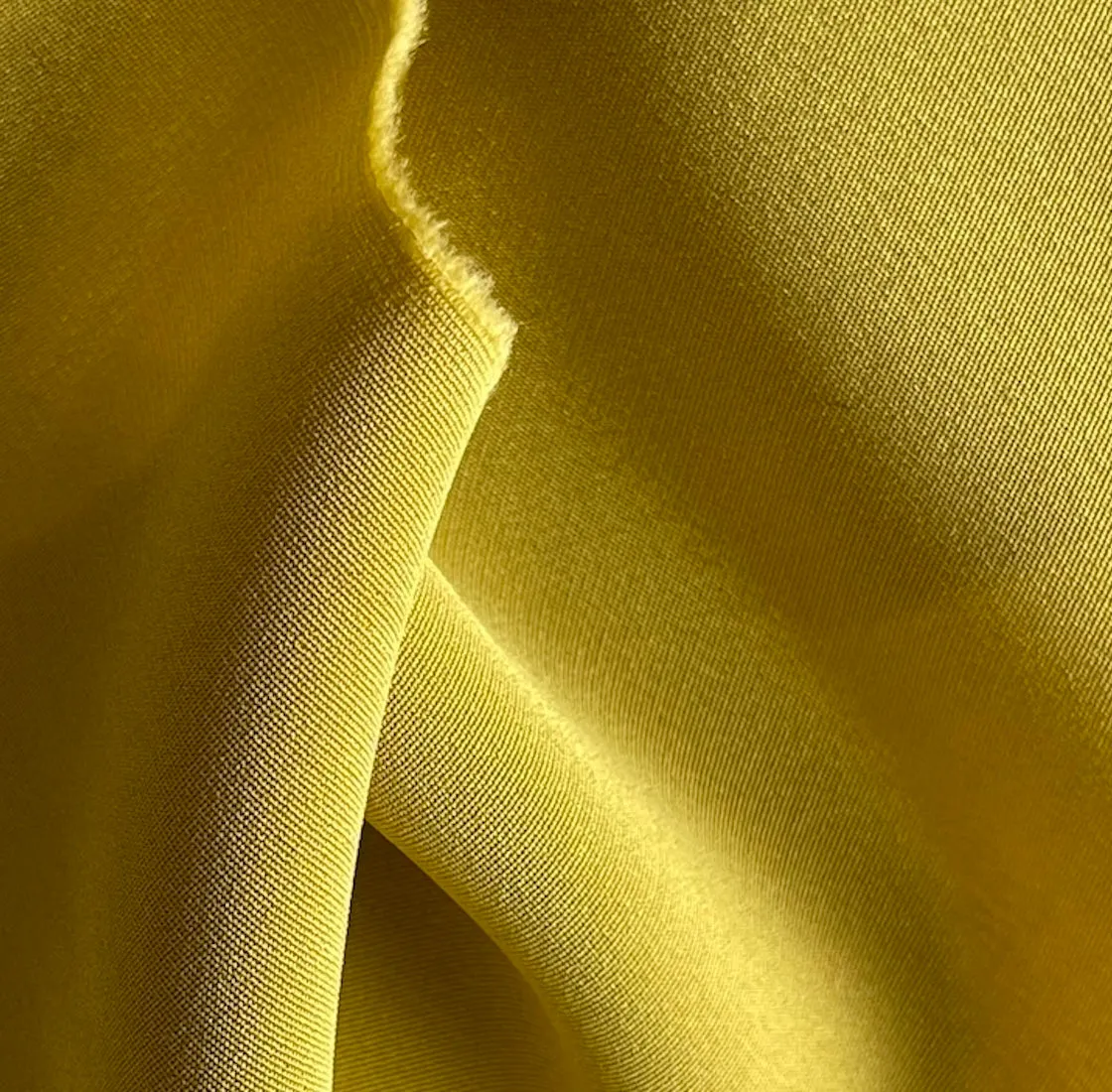 Designer Gorgeous Saturated Ochre 3-Ply Stretch Silk Crepe