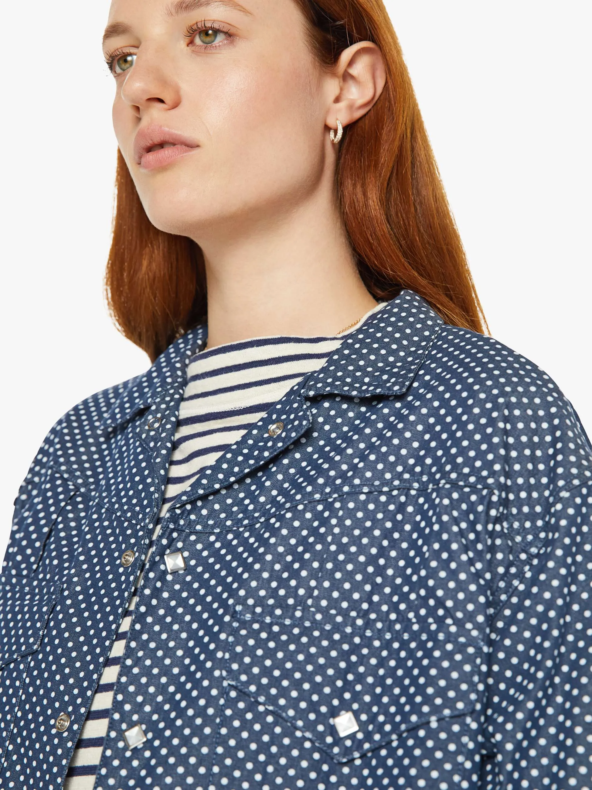 Dr. Collectors Rogers Shirt - Denim Dots