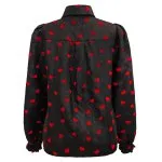 ELINA-LS-BLOUSE - BLACK RED HEART