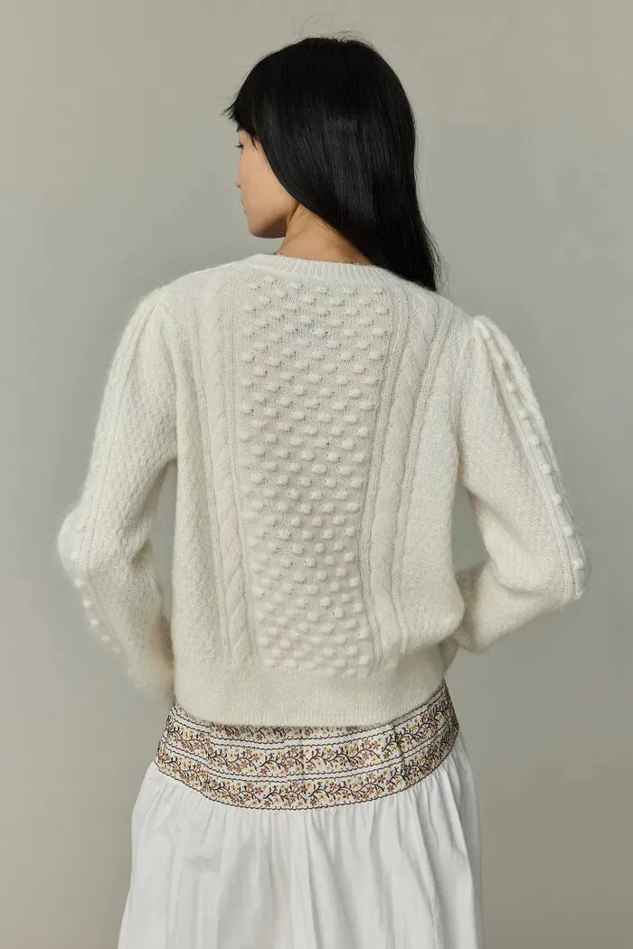 Eliza Cable Sweater in Mohair Knit