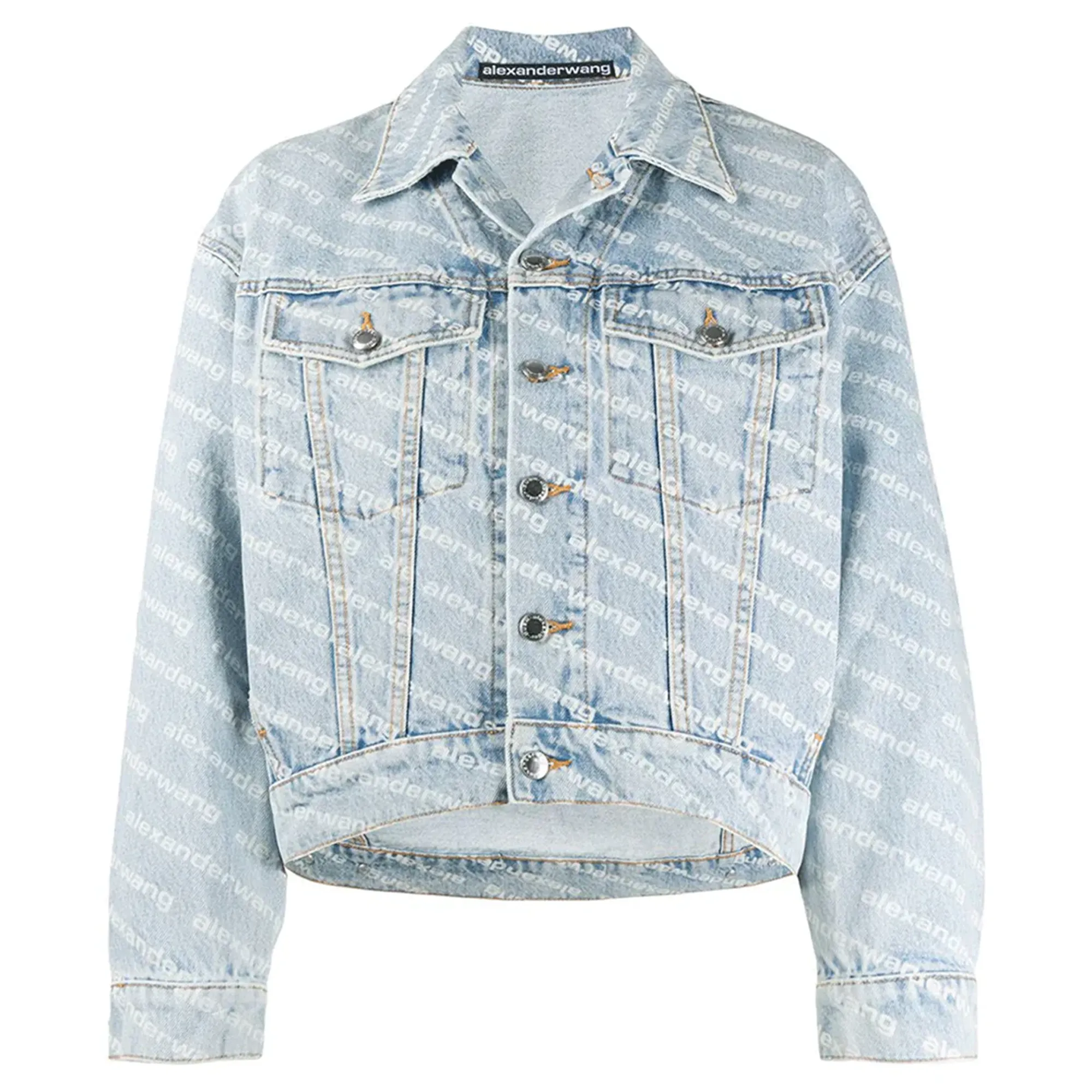 Falling Back Logo Jacket In Denim